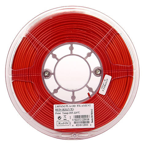 Пластик в котушці PLA PolyLite 2,85 мм, Polymaker, 1кг червоний, фото 1