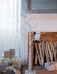 Новорічна декоративна дерево-гірлянда "Береза" 120 см 96 Led