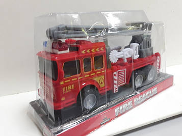 Машинка Fire Rescue пожежна червона з підйомною сходами
