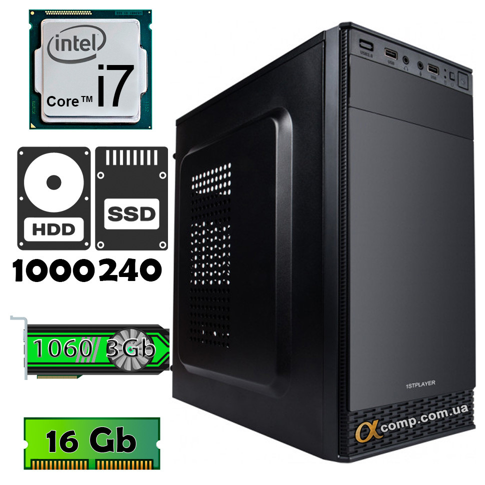 AlphaPC P4101 (i7 4770 • 1060 • 16Gb • ssd 240Gb • 1Tb) RG7-T101