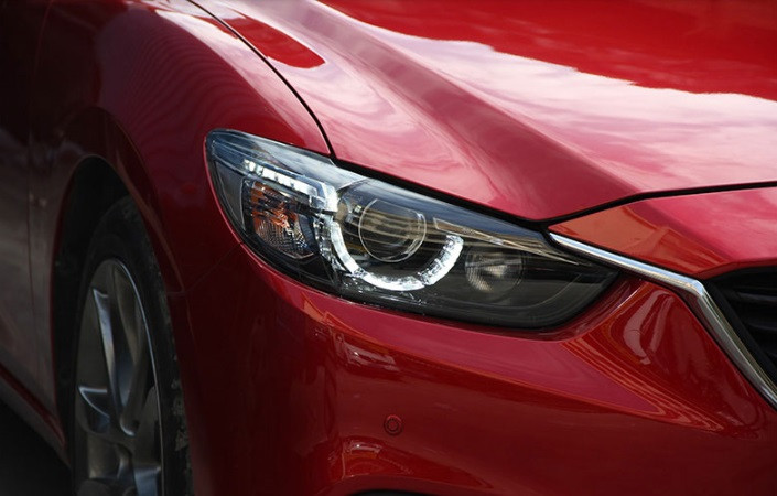 Передні фари Mazda 6 GJ (12-16) тюнінг Led оптика стиль touring (лінза під ксенон), фото 1