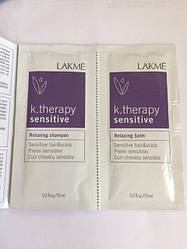 Набір пробників шампунь і бальзам LAKME K.Therapy Sensitive Relaxing 2 шт. по 10 мл