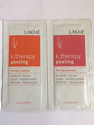 Набір пробників шампунь проти лупи LAKME K.Therapy Peeling Shampoo 2 шт. по 10 мл