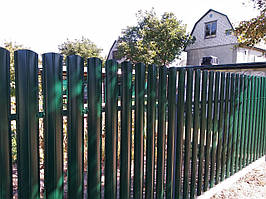 Штахетник матовий двосторонній RAL 6005 (зелений мох)