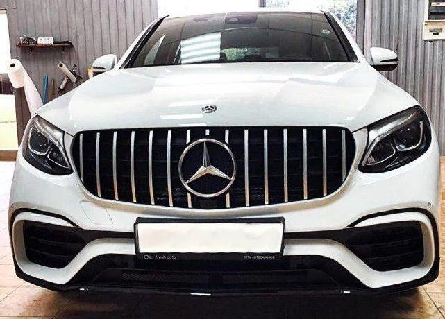 Решітка радіатора Mercedes GLC X253 / Coupe C253 (15-19) стиль AMG GT