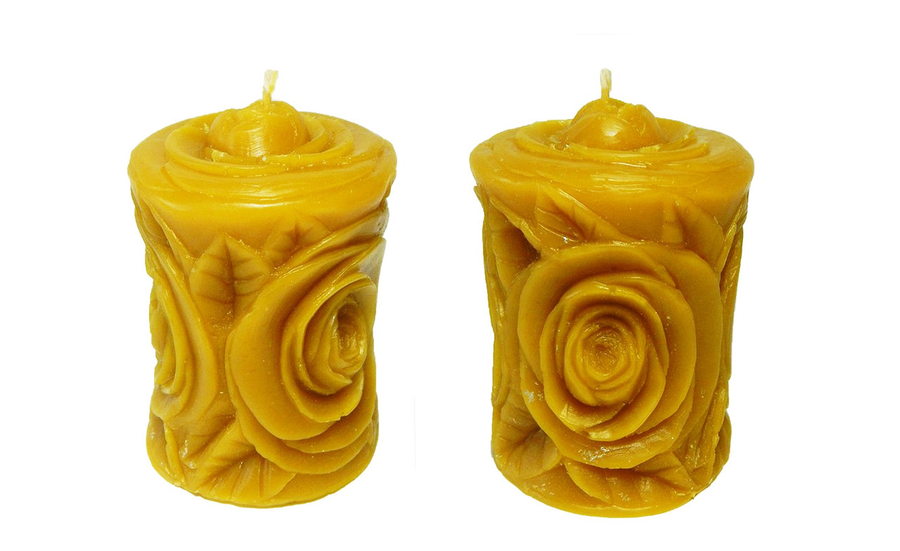 Форма для свічок - Циліндр з трояндами, фото 1