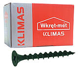 Шуруп саморіз 4,8х120мм Wkret-Met Klimas KSGD гострий для гіпсокартону для дерева фосфатний чорний паковання 200 штук, фото 6