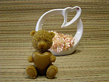 Форма для свічок - Ведмедик з серцем