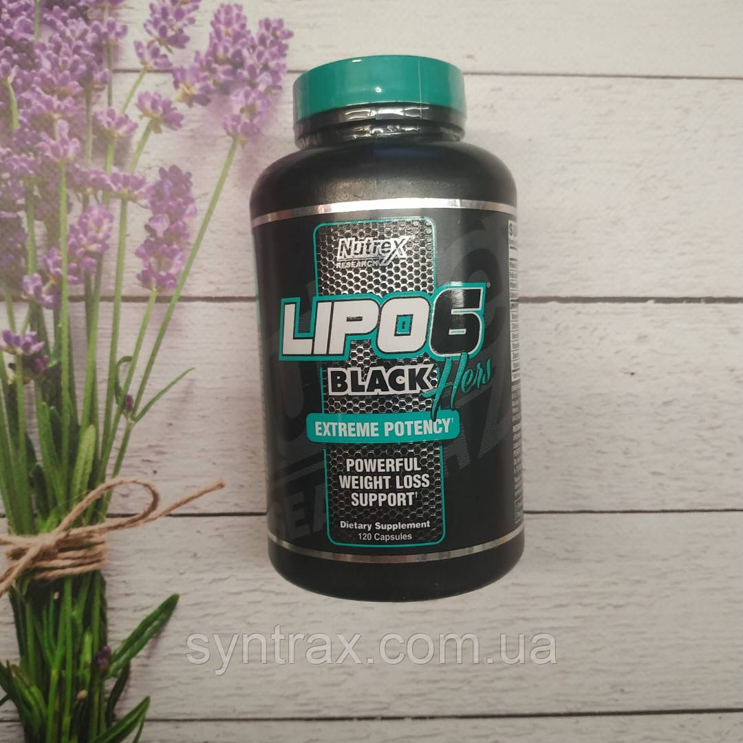 Жироспалювач Nutrex Lipo-6 Black Hers Nutrex 120 капсул топ жироспалювач США
