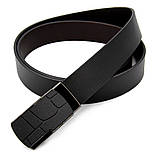 Універсальний ремінь з пряжкою самоскид чорний, фото 2