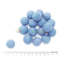 Кулька з вовни ПАСТЕЛЬНИЙ БЛАКИТНИЙ, 2 см, 1 шт