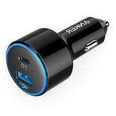 USB Car Charger 3.0A Anker PowerDrive II 1xPD & 1xPIQ2.0 Black
