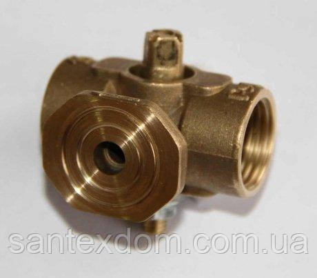 Кран корковий триходовий для манометра фланцевий, фото 1