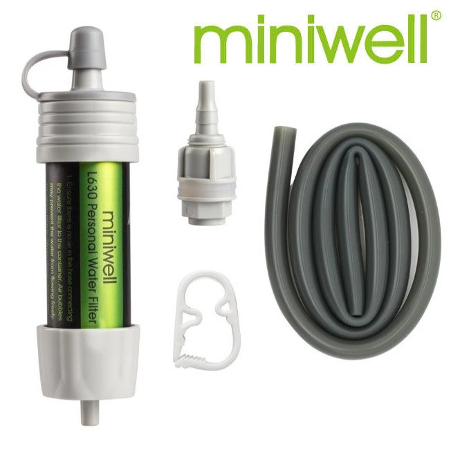 Портативний туристичний фільтр для води Miniwell L630 похідний переносний White