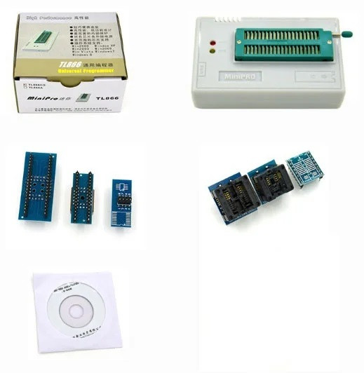 MiniPro TL866CS USB програматор + 6 адаптери