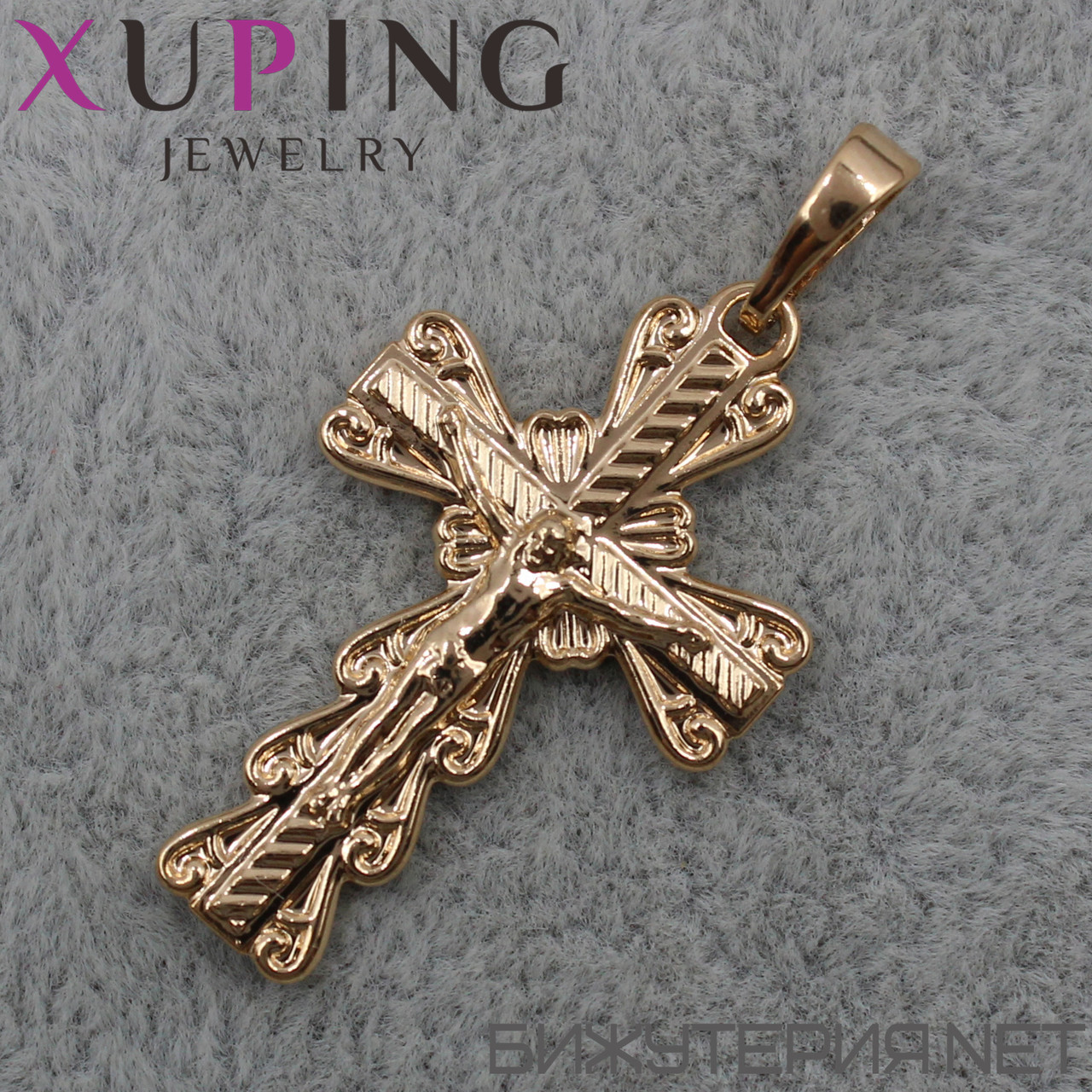Хрестик золотої компанії Xuping з розп'яття медичне золото розмір 30 х 18 мм