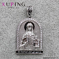 Иконка золото фирмы Xuping Jewelry образ Святой Равноапостольная княгиня Ольга размер размер 38 х 20 мм