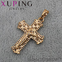 Хрестик фірми Xuping з розп'яття золотої медичне золото розмір 28 х 17 мм