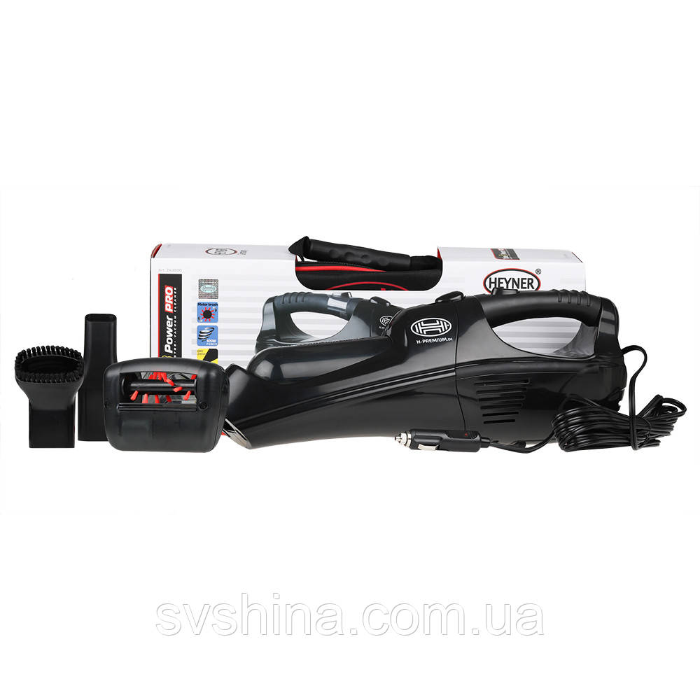 Преміум двомоторний пилосос для сухого прибирання "Turbo3Power PRO" Heyner, 12 V, 105 W, 243000