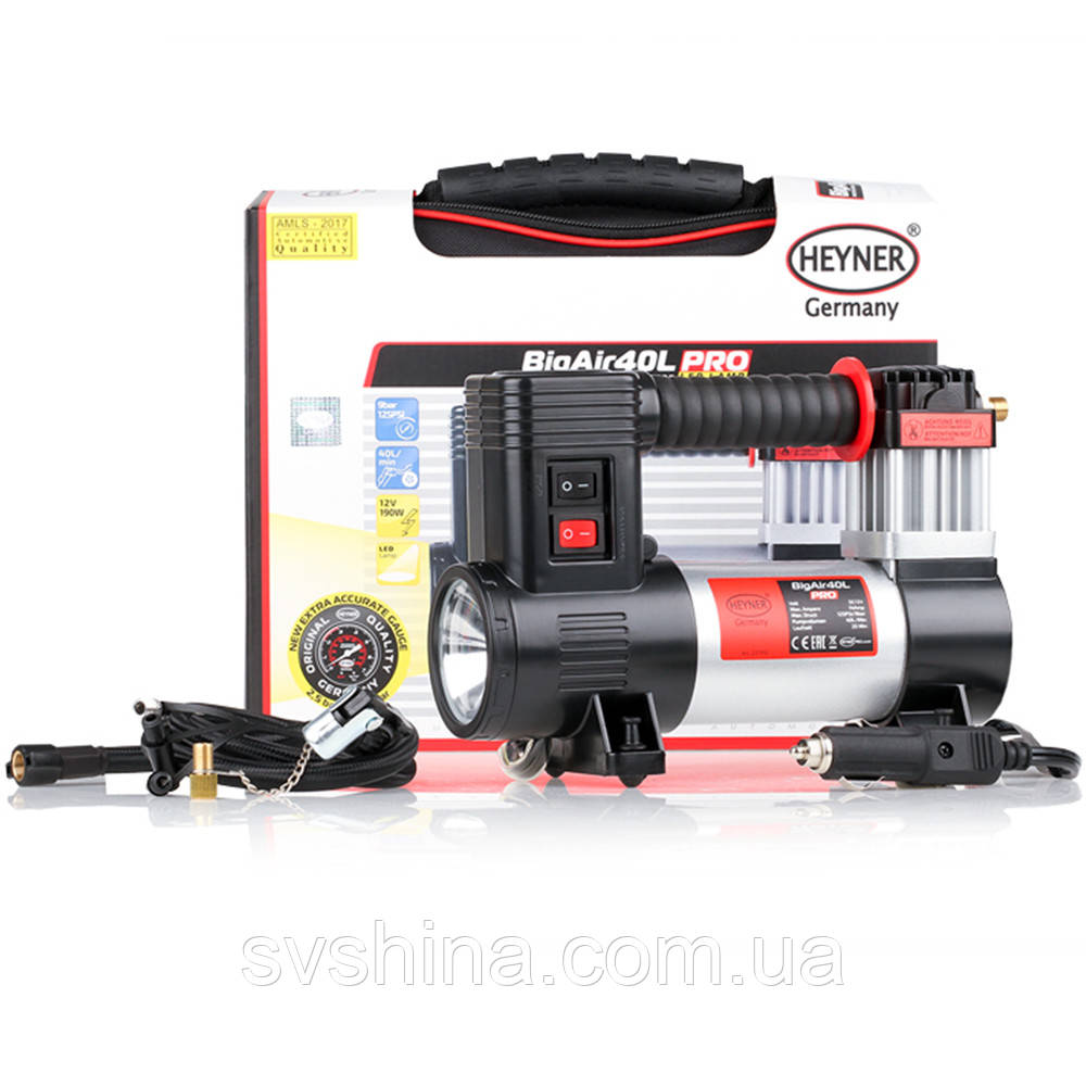 Преміум автомобільний компресор "BigAir40L PRO" Heyner, 12V, 190W, 237100