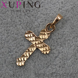 Хрестик фірми Xuping золотого медичного золото розмір 22 х 13 мм