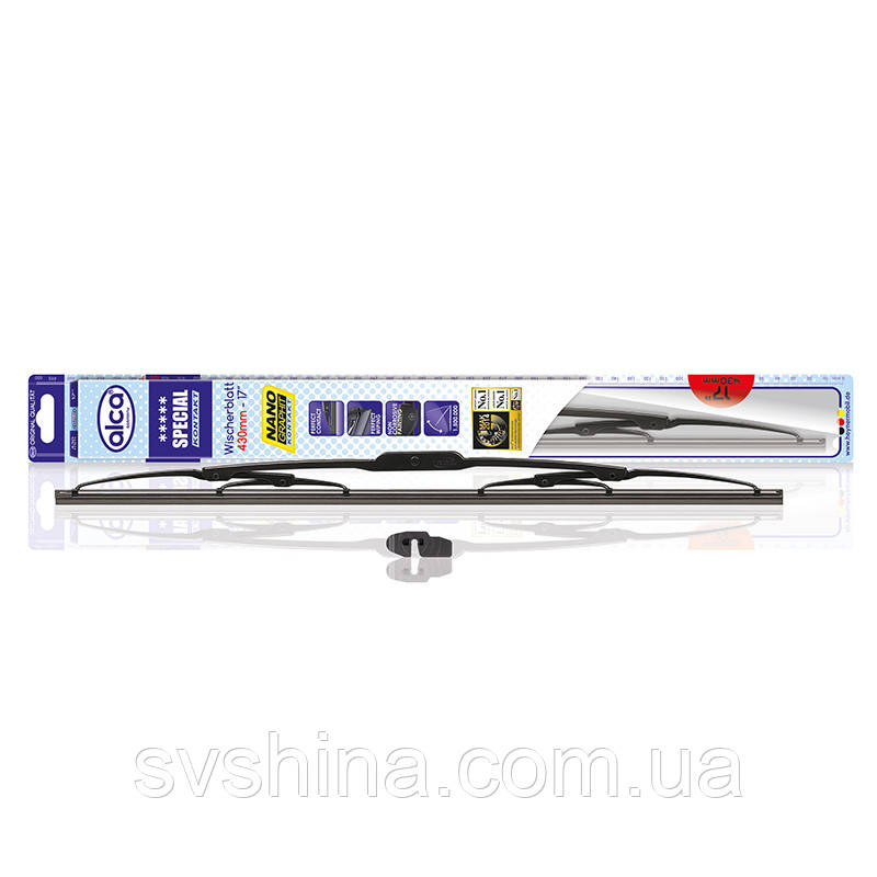 Щітка склоочисника (двірник) Alca Special Kontakt 430 mm, каркасна, 150170