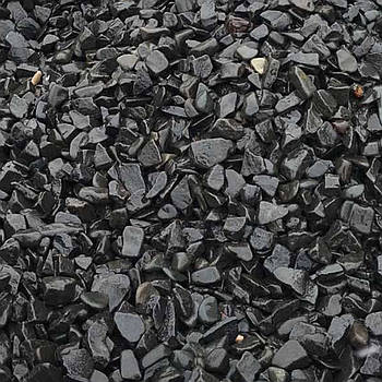 Камінь для клумб чорный/графіт (25 кг) галька базальтова 15-25 мм