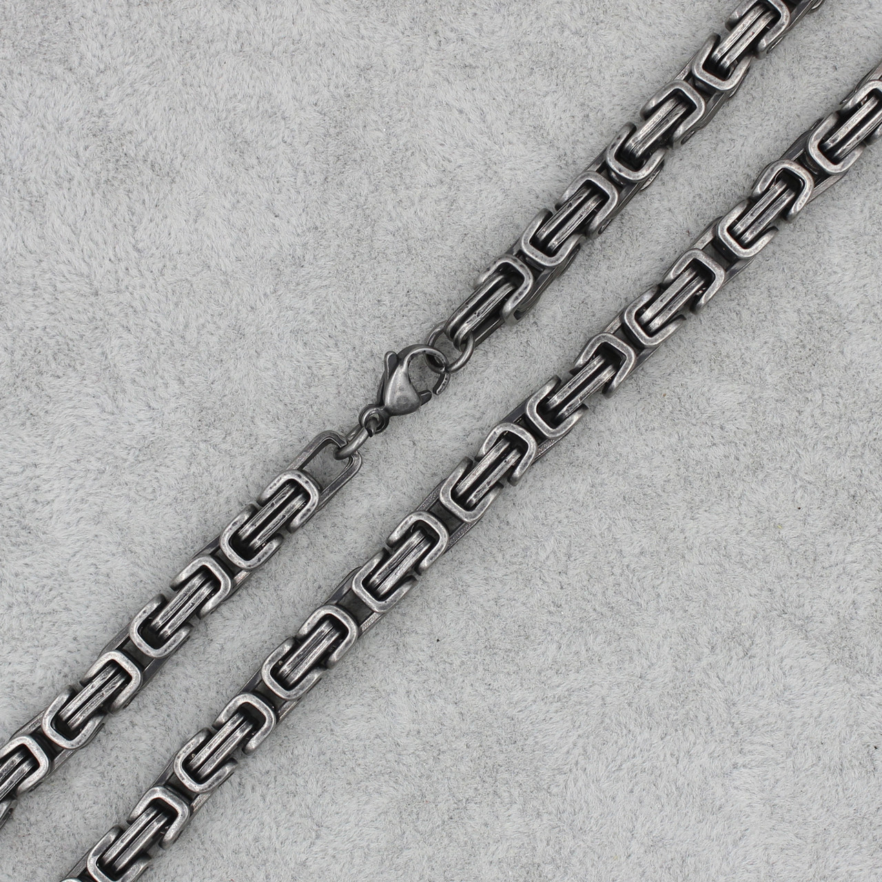 Ланцюг чоловічий Stainless Steel Rage від Steel темний графіт із медичної сталі довжина 55 см ширина 5 мм