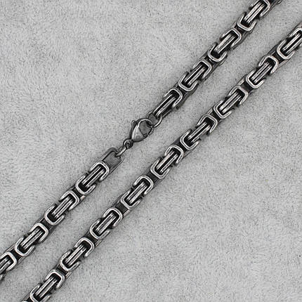 Ланцюг чоловічий Stainless Steel Rage від Steel темний графіт із медичної сталі довжина 55 см ширина 5 мм, фото 1