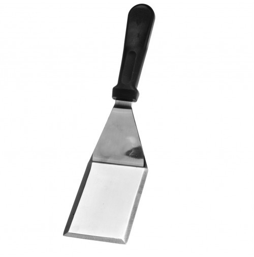 Шпатель дільник тіста металевий, з пластиковою ручкою 10,5х7.5 см - скребок універсальний, фото 1
