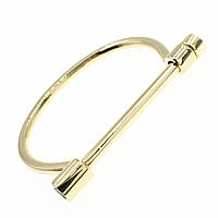 Женский классический браслет металлический на руку шарнирная застёжка золотистого цвета