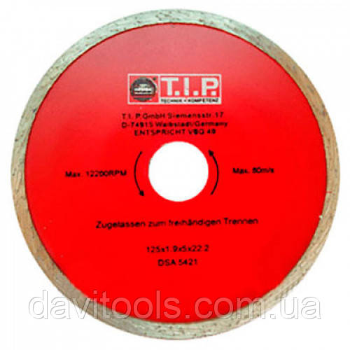 Алмазний відрізний круг по бетону T. I. P. D150 суцільний, фото 1