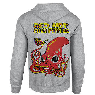 Толстовка на змійці RED HOT CHILI PEPPERS Fire Squid Меланжева, фото 4