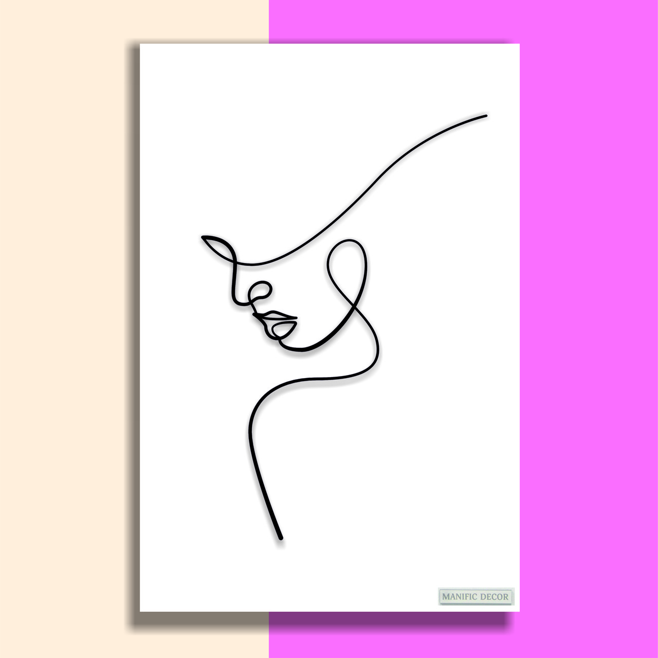 Картина на холсті інтер'єрна абстрактна настінна арт панно Manific Decor "Wall Art Woman / Жінка Спокуса"