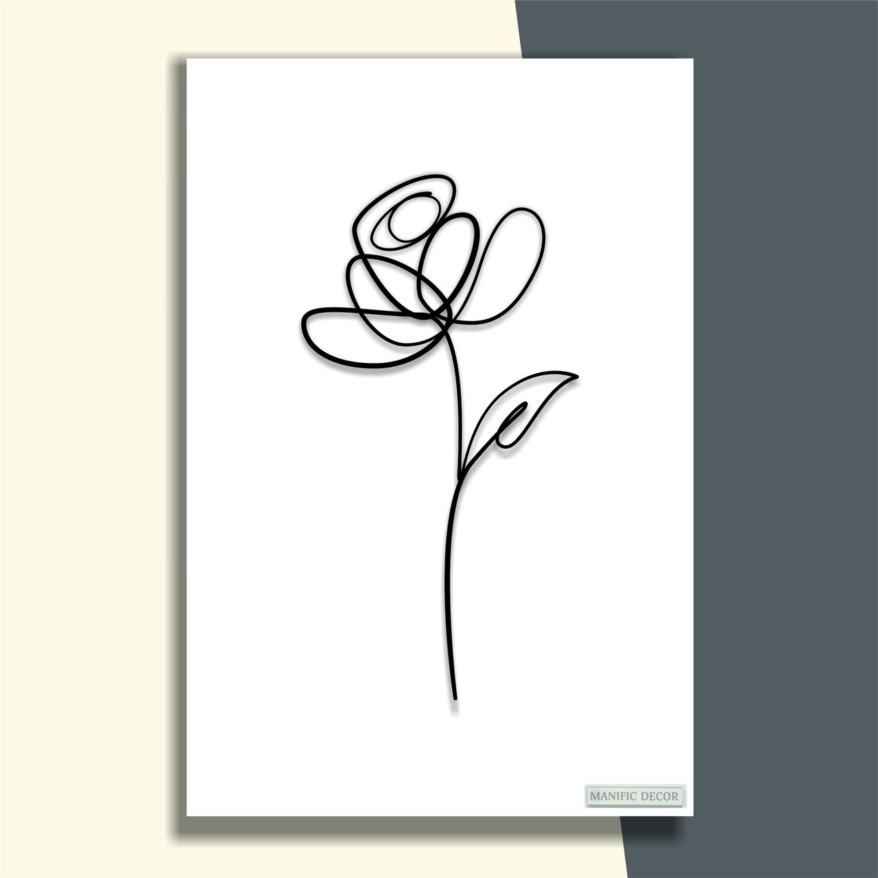 Картина на холсті інтер'єрна абстрактна настінна арт панно Manific Decor "Wall Art Flower / Квітка"