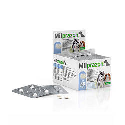 Засіби від глистів для собак і  цуценят від 0,5 кг Мілпразон,  ціна за 1 табл