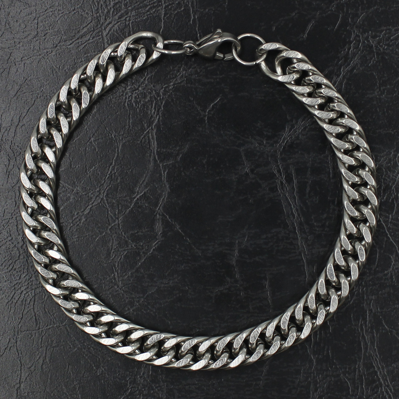 Браслет від Stainless Steel лазерний сріблястий із медичної хірургічної сталі довжина 22 см ширина 9 мм