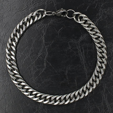 Браслет від Stainless Steel лазерний сріблястий із медичної хірургічної сталі довжина 22 см ширина 9 мм, фото 1