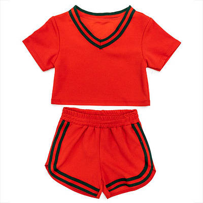 Комплект(футболка, шорти) для дівчаток Asia 116 червоний 417-416