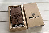 Дерев'яний зовнішній акумулятор Американський горіх з гравіюванням Family tree подарунок, фото 3