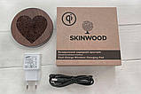 Бездротова зарядка SkinWood Black Fast Charger Heart 2 подарунок, фото 3