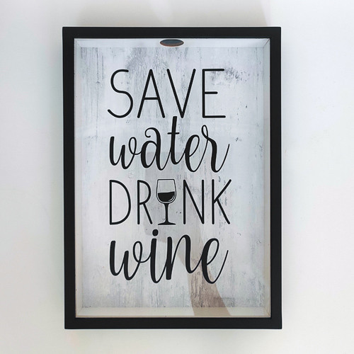 Скарбничка для винних пробок Save water drink wine подарунок