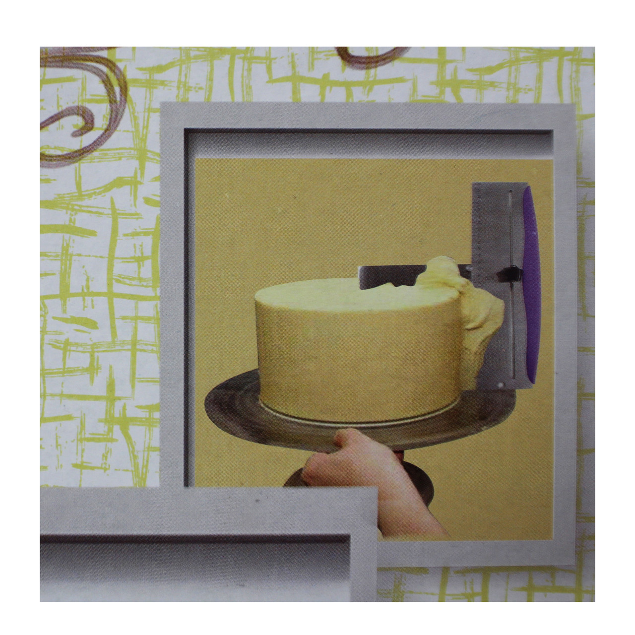 Выравниватель торта металлический, шпатель стойка с разметкой, скребок для крема - фото 3 - id-p1171479250
