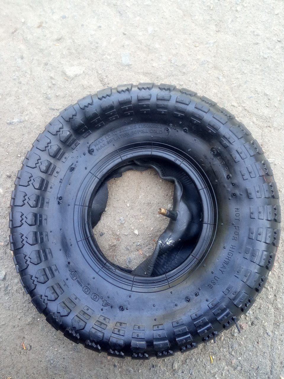 Покрышка 4.00-6 для тачки з камерою, фото 1