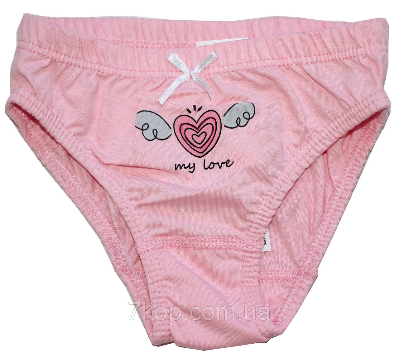 Трусики для дівчаток рожеві з сердечком, зріст 110 см, Бембі
