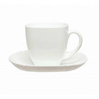 Carine White (CARINE CUP+LOTUSIA SAUCER) Чайный сервиз 12 пр. Luminarc Q0881