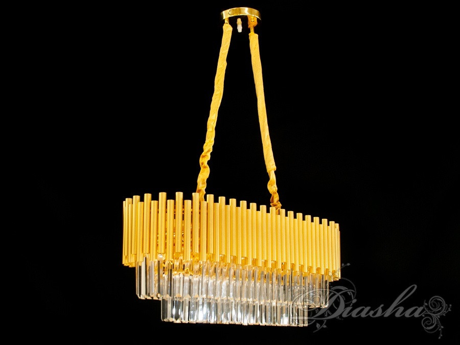 Кришталева люстра овальної форми для вітальні 1009-800x300G, фото 1