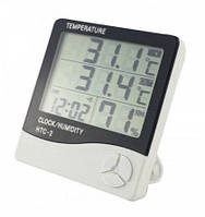 Термометр, гігрометр, метеостанція, годинник HTC-2 + виносний датчик (3346)