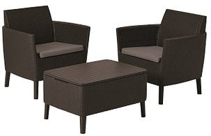 Комплект садових меблів Keter Salemo balcony set, коричневий, фото 1