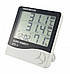 Термометр, гігрометр, метеостанція, годинник HTC-2 + виносний датчик (3346), фото 2
